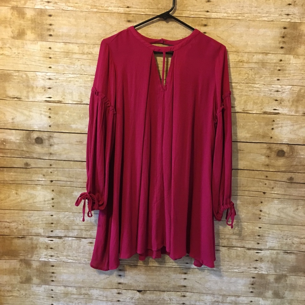 Umgee fuchsia flowy dress/tunic small
